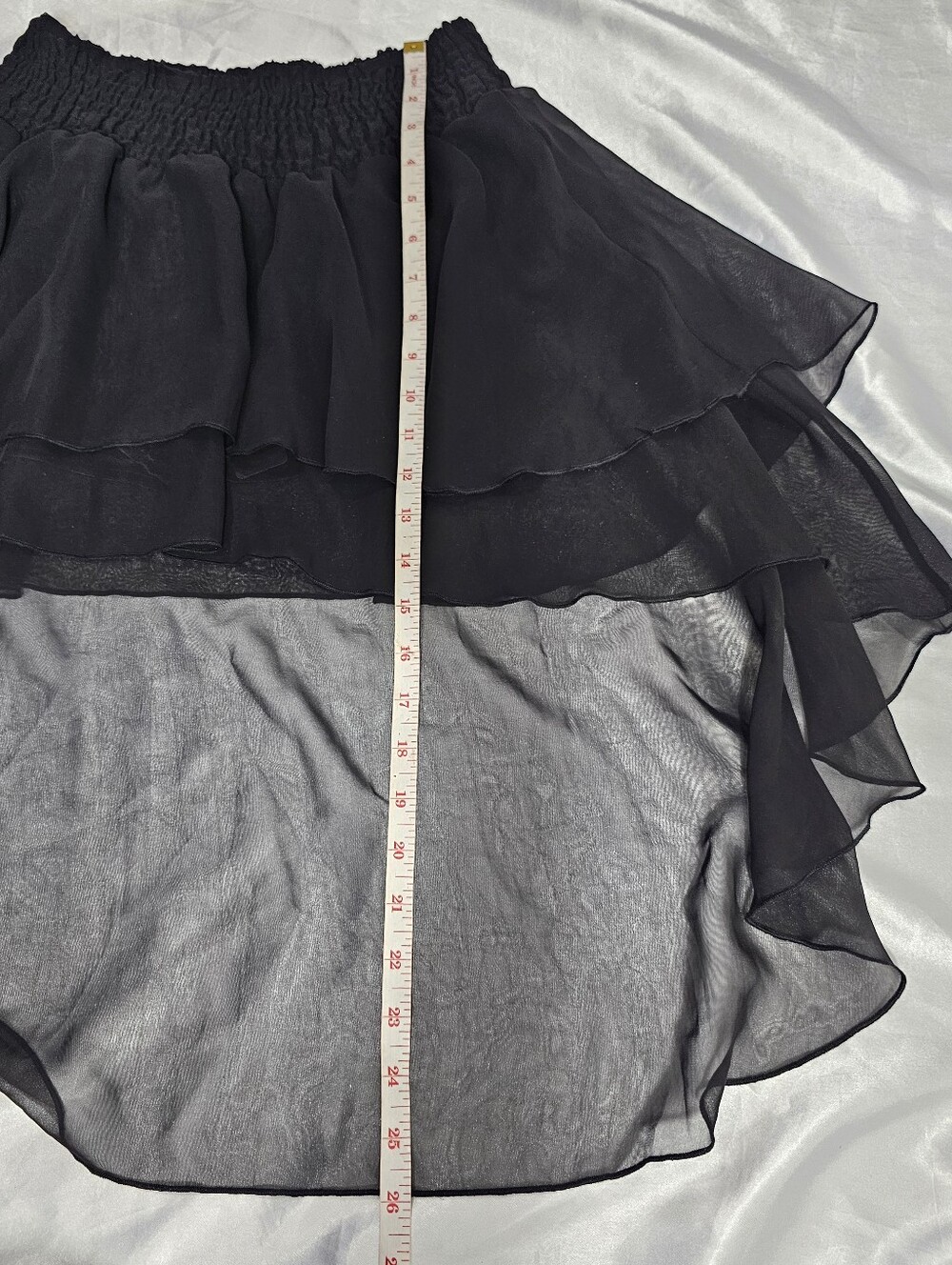 Elegant Black Layered Skirt - Picture 4 of 6